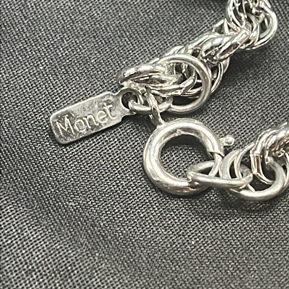 Monet Silvertone Rope Chain Necklace - Picture 2 of 2